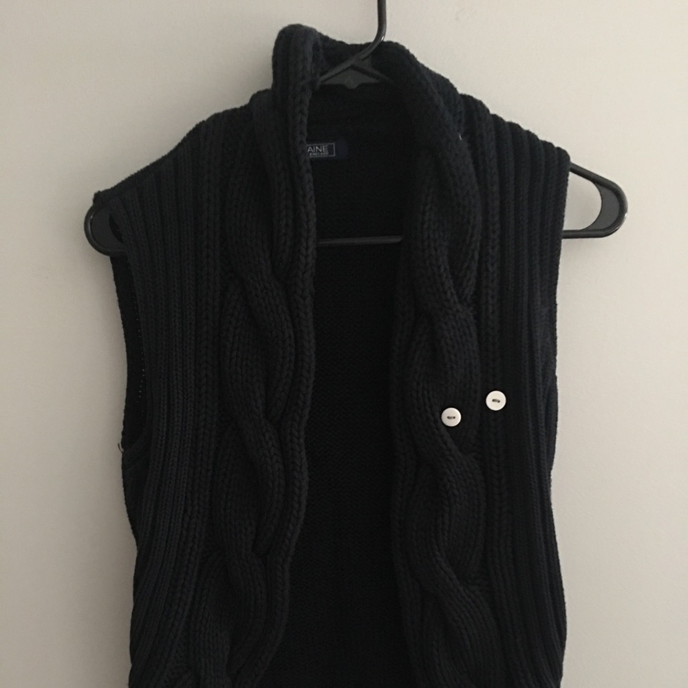 Dark blue chunky sweater vest